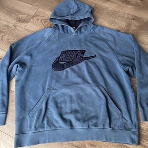 NIKE VINTAGE Blue AIR FORCE Men's Hoodie Blue size XL